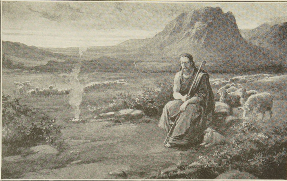Moses with his flock.